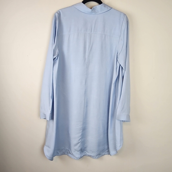 Soft Surroundings size M blue tunic top Hi-low - Picture 6 of 10